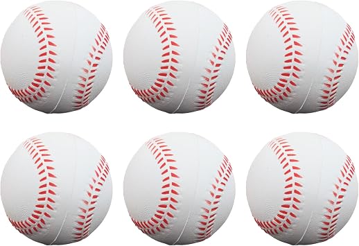 Foam Baseballs Softballs Practice Training Ball for Beginners Hand Exercise Squeeze Ball for Safe Throwing Catching and Batting Practice