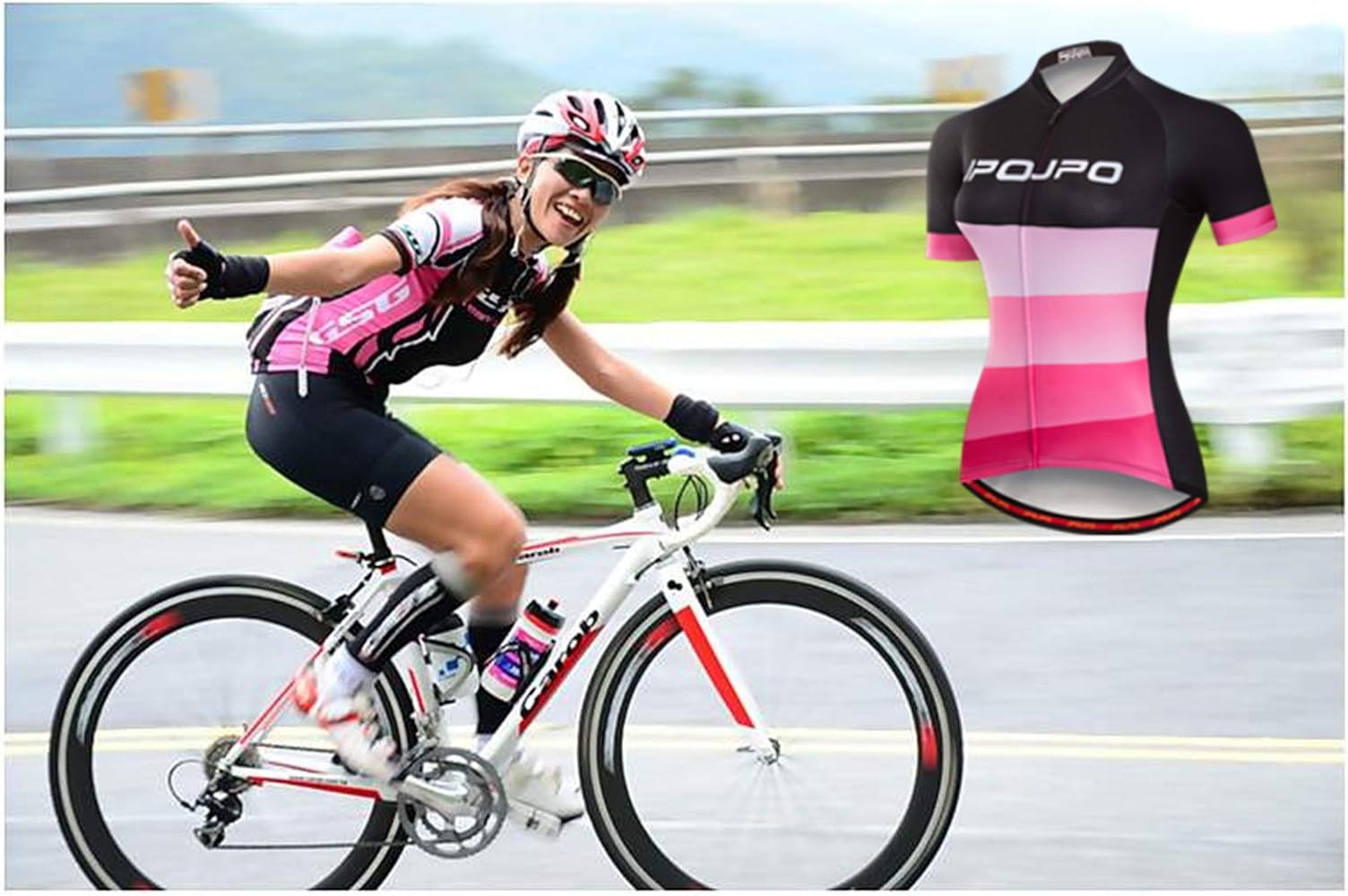 サイクリングジャージ レディース 半袖 自転車シャツ 速乾性