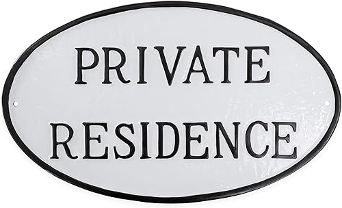 Miniatura 8 de Montague Metal Products Placa ovalada de residencia privada, negro con letras doradas, 8.5 x 13 pulgadas