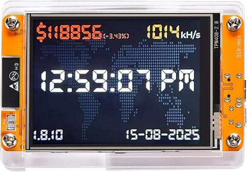 Bitcoin Miner 2.8 inch Smart Display ESP-WROOM-32 ESP32 Development Board, Bitcoin Lottery Miner, BTC Solo Miner, Lottery Miner kit 1010H/s