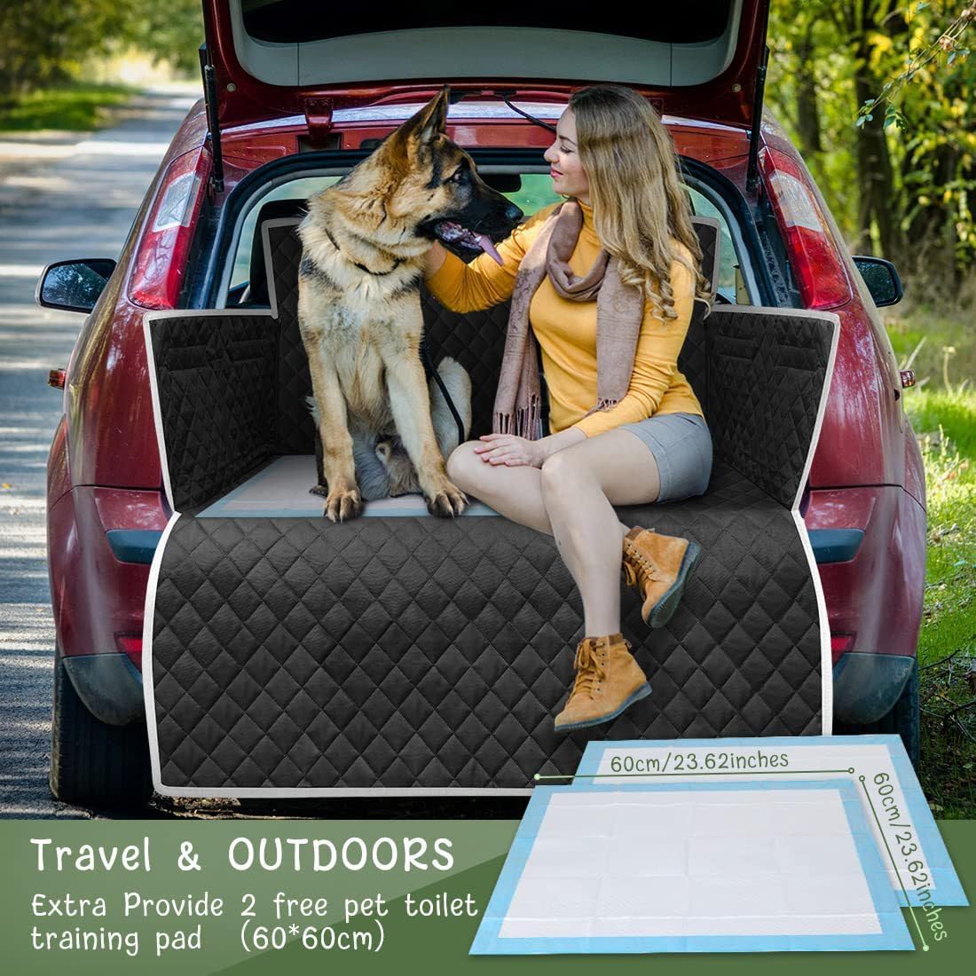 Funda para Maletero de Coche para Perros para VW e-Up! 2016 2017 2018 2019 2020 2021-pr, Universal Protector de Maletero para Perro Perro Funda Maletero Cubierta,A