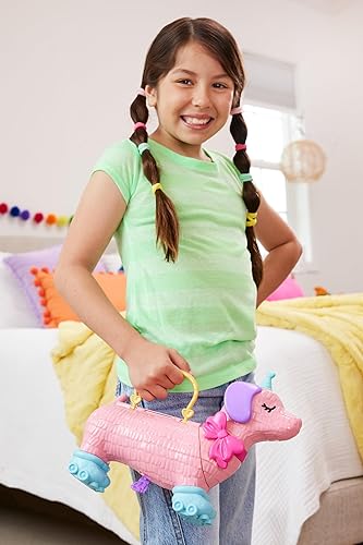 Miniatura 2 de Polly Pocket Juego compacto, fiesta de cachorros con 2 micro muñecas y 26 accesorios, cumpleaños de pista de rodillos, estuche con forma de animal