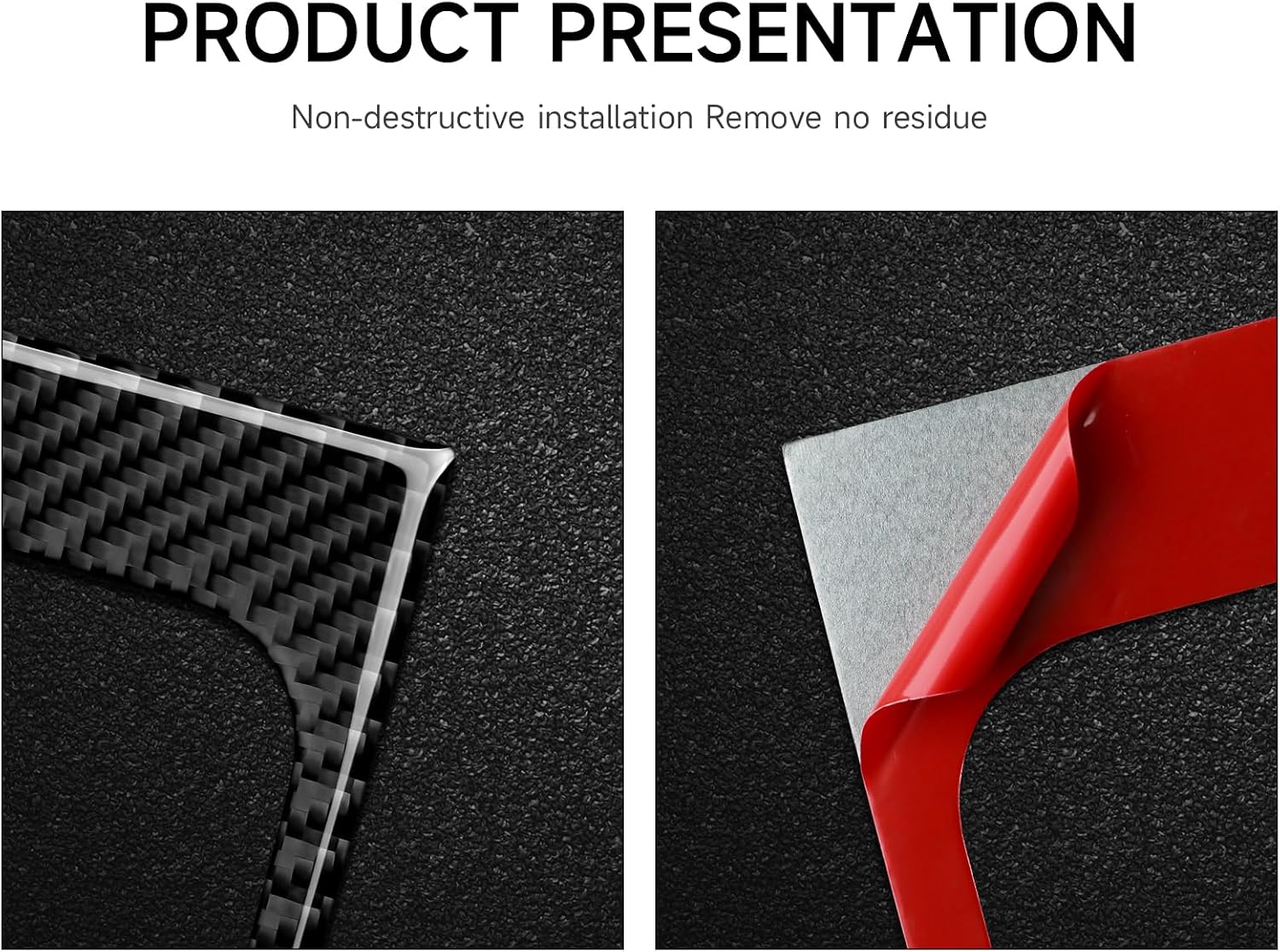 2PCS Car Door Pull Handle Sticker Cover Carbon Fiber Decoration Fits for Ford F150 (2004-2008) / Lincoln Mark LT (2005-2008) Accessories (Rear)