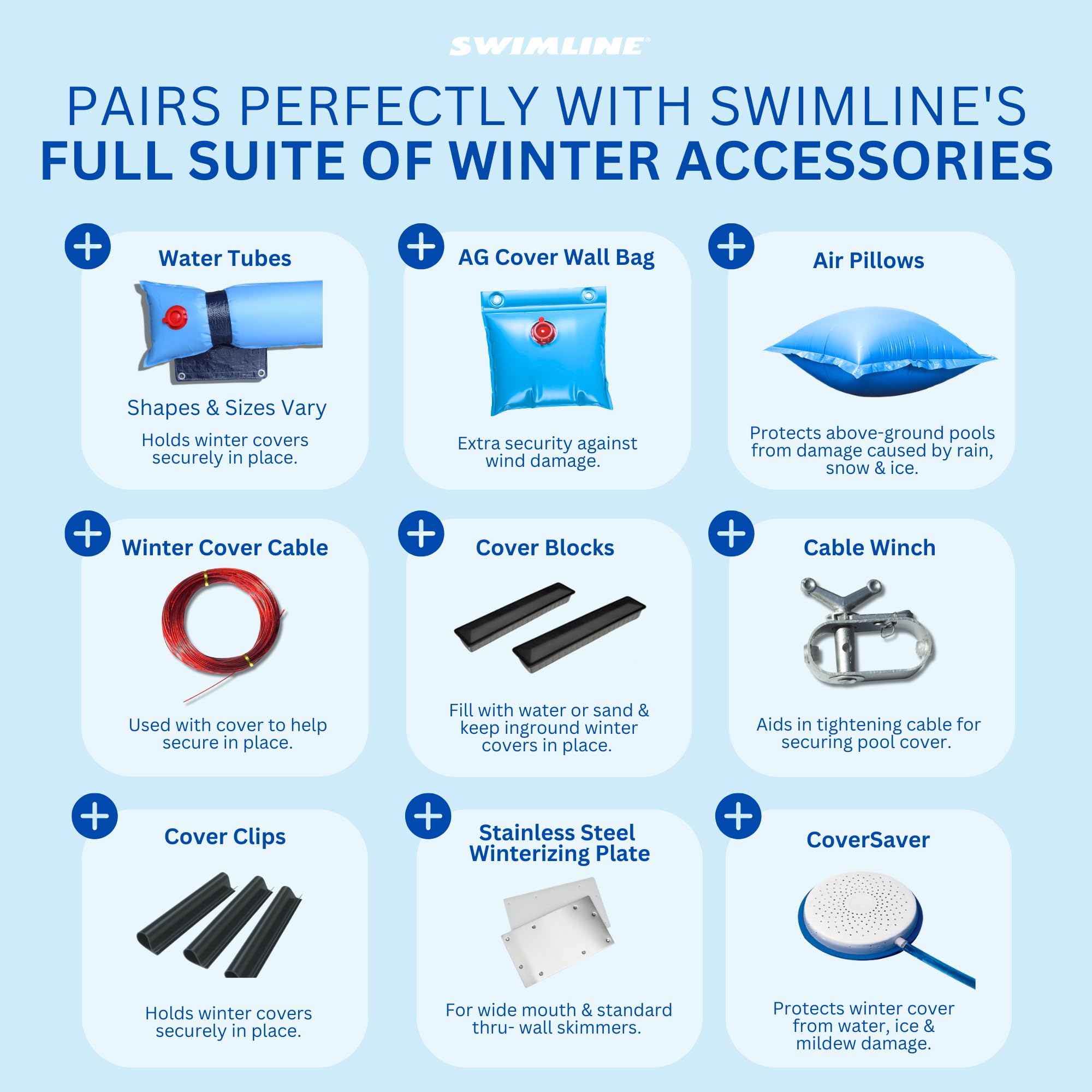 Swimline HydroTools Winterabdeckungskabel – 100 Fuß, Vinylbeschichtet, Für Pools Bis 9 M | Robust & Langlebig