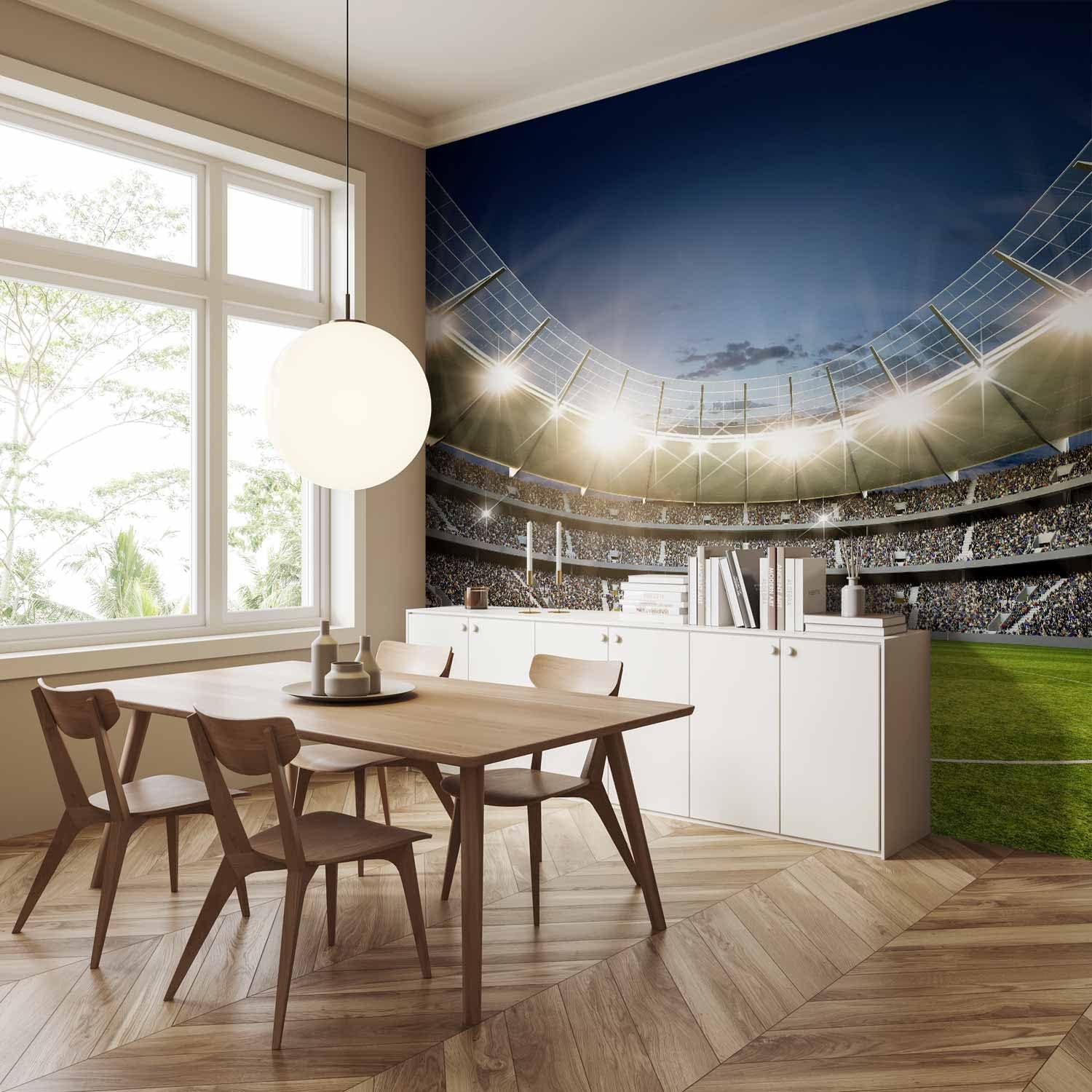artgeist Wall Mural Stadium 77x55 in - Peel and Stick Self-Adhesive Wallpaper Removable Large Sticker Foil Wall Decor Print Design Mural Football Stadium Football i-B-10024-a-a