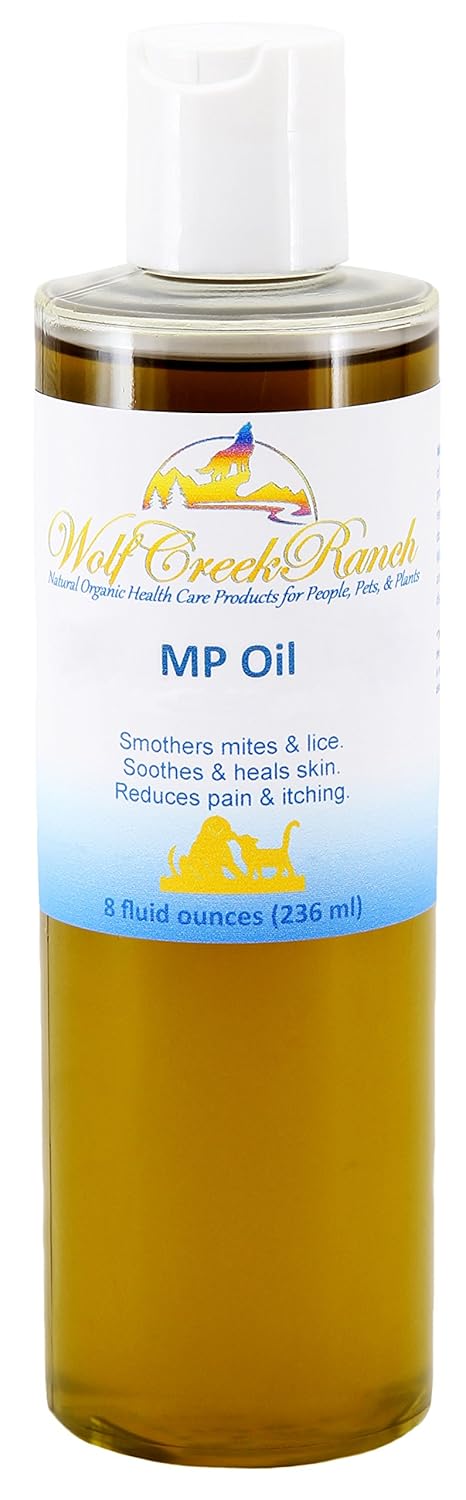 MP Oil – Natural Effective Mange, Mite, Itch Relief, Hot Spots, Itchy Skin, Allergies, Dry Nose, Cracked Paws, Promotes Hair Growth, Skin Healing Treatment for People, Pets, Animals (8oz)