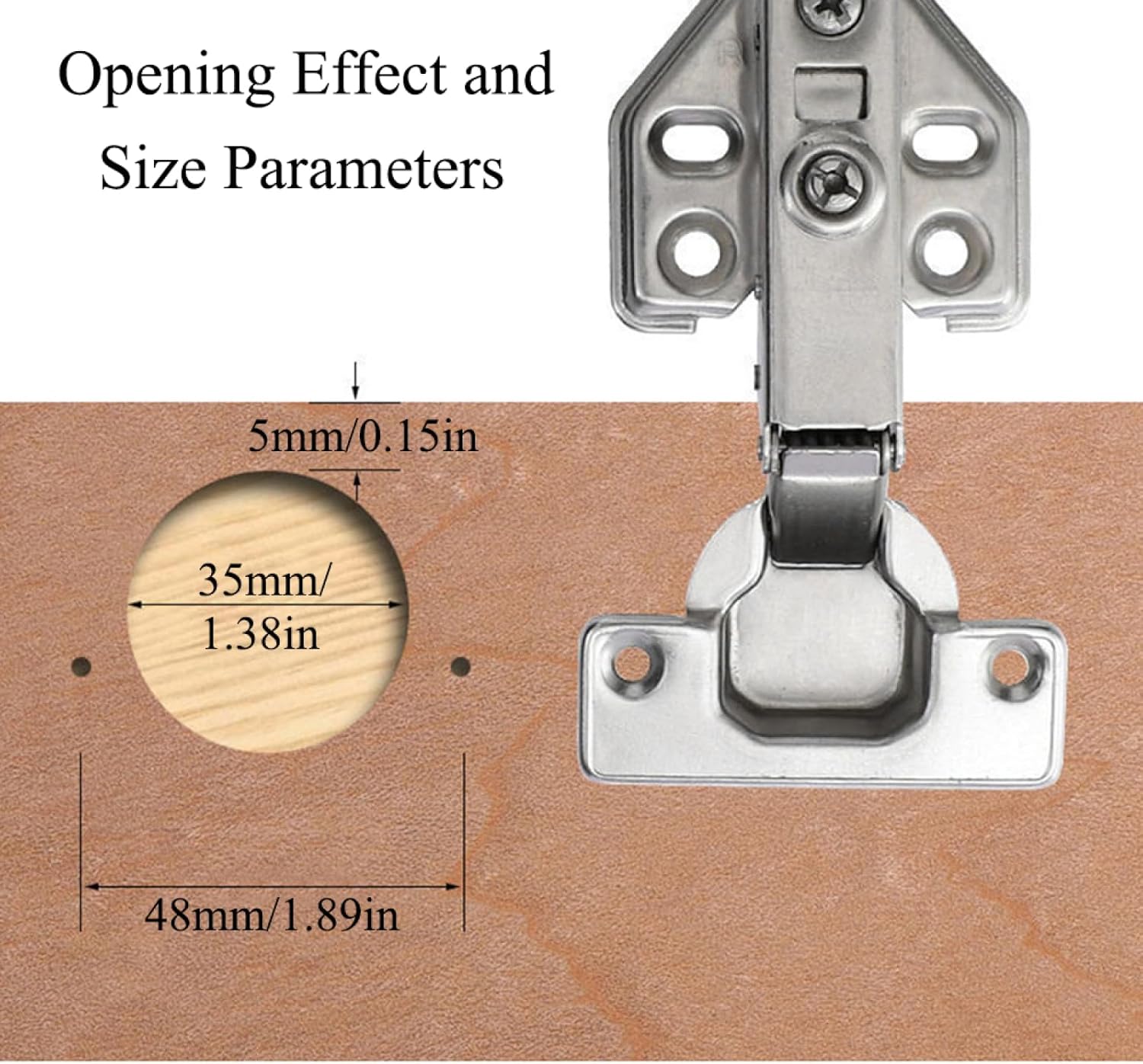 Aluminum Alloy Concealed Hinge Jig with Quick Clamp, 35 mm Hole Opener Adjustable Cabinet Hinge Plate Template Drill Jig for Fast Cabinet Hinge and Hinge Plate Mounting
