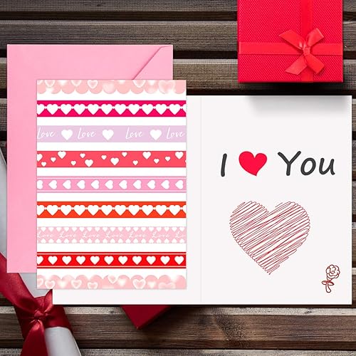 Miniatura 5 de FANCY LAND Tarjetas de San Valentín con sobres, 12 tarjetas de felicitación de San Valentín en blanco para adultos