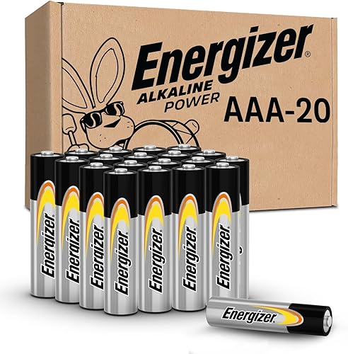 Energizer Alkaline Power AAA Batteries, 20 Count, Long-Lasting Triple A Batteries, Suitable for Everyday Electronics and Emergency Gear