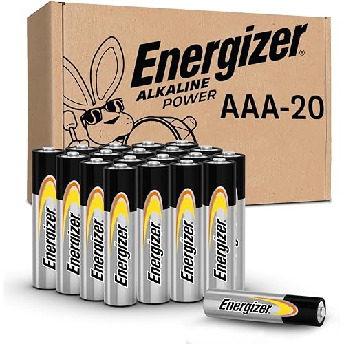 Energizer Alkaline Power AAA Batteries, 20 Count, Long-Lasting Triple A Batteries, Suitable for Everyday Electronics and Emergency Gear