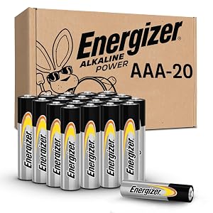 Energizer Alkaline Power AAA Batteries 20 Count Long-Lasting Triple A Batteries Suitable for Everyday Electronics and Emergency Gear