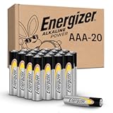 Energizer Alkaline Power AAA Batteries (20 Pack), Long-Lasting Triple A Batteries
