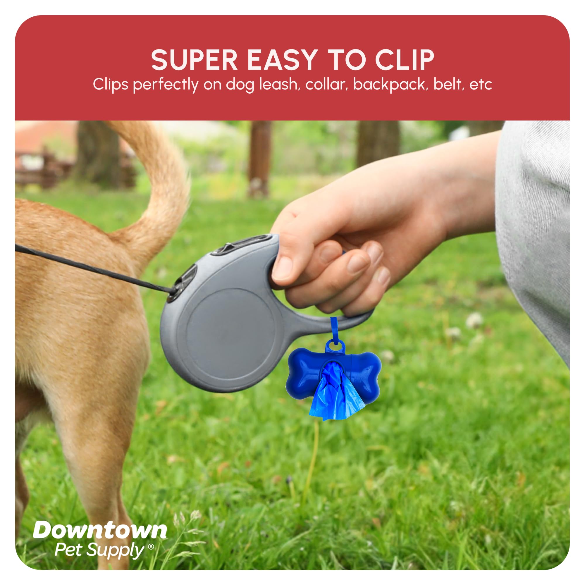 Downtown Pet Supply Sacs À Merde De Déchets Animaux Chien Avec Deux Clips Laisse Libre Et Distributeurs, 1000 Sacs, Arc En Ciel De Couleurs