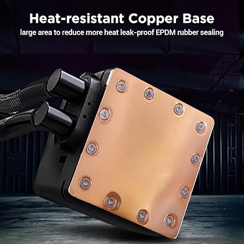 Miniatura 3 de Enfriador líquido de CPU Enfriador de agua de CPU de 9.449 in Aio Enfriador de CPU Líquido Enfriamiento de CPU, Compatible con AM4 AMD Intel LGA RGB