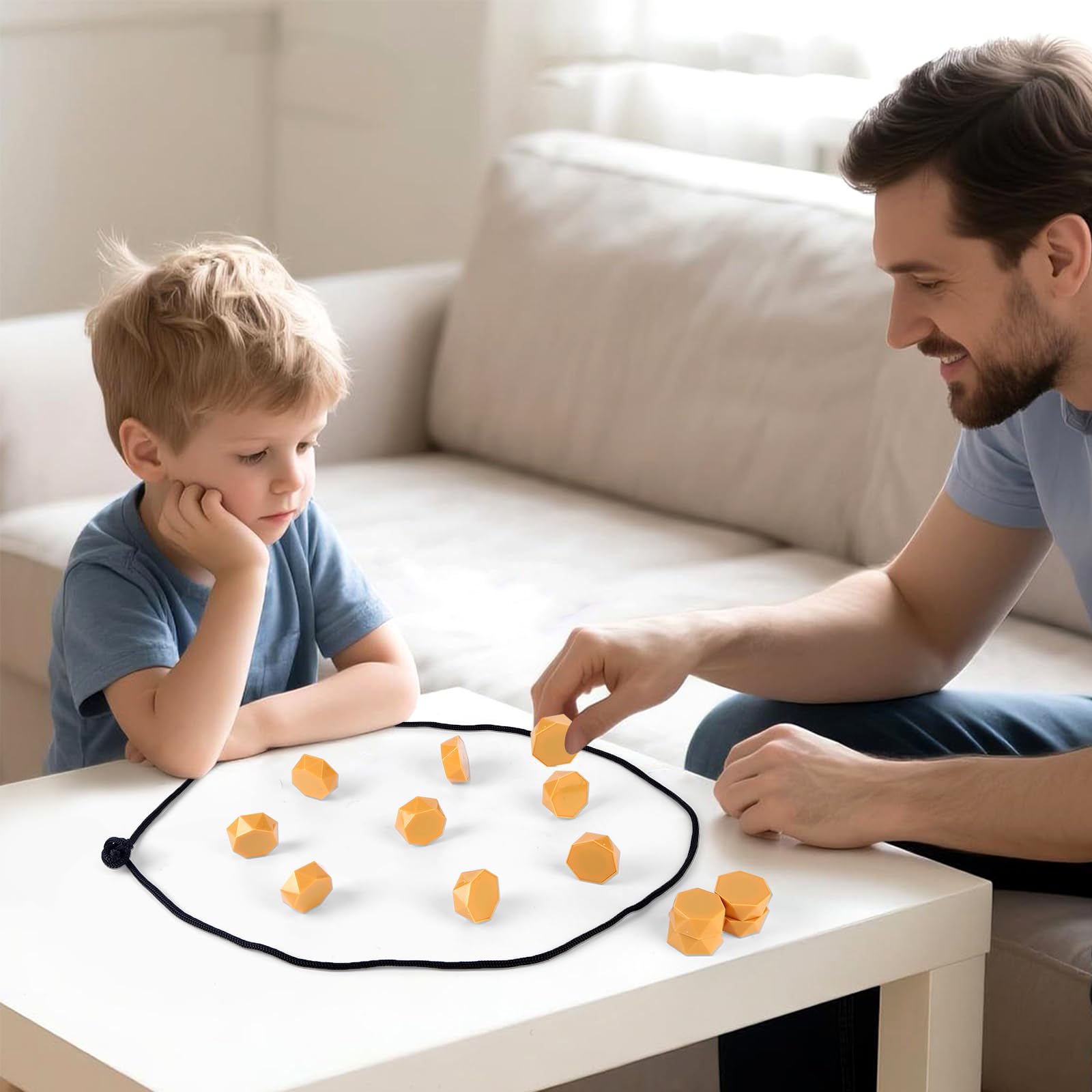 Gioco di Scacchi Magnetico Generico, Portatile e Strategico con Tavola Magnetica per Bambini e Adulti, Puzzle da Tavolo per Famiglia, Viaggio e Serate di Giochi con Corda e Pietre