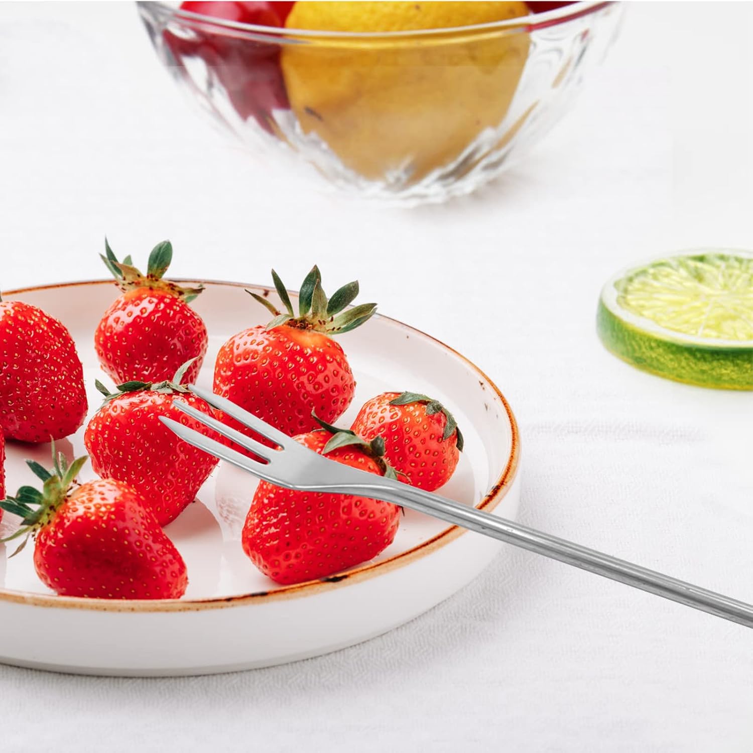 Pack of 6 Fondue Forks Chocolate Cheese Dipping Set Candy Dipping Forks, DIY Baking Supplies Stainless Steel Cake Dipping Fork