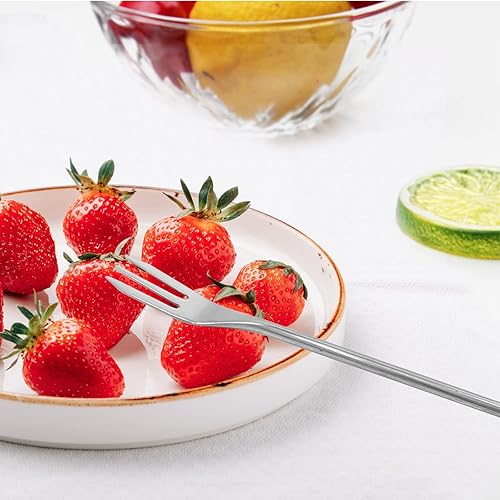 Miniatura 7 de Paquete de 6 tenedores de fondue para queso y chocolate, tenedores de inmersión para dulces, suministros de horneado de acero inoxidable para tartas