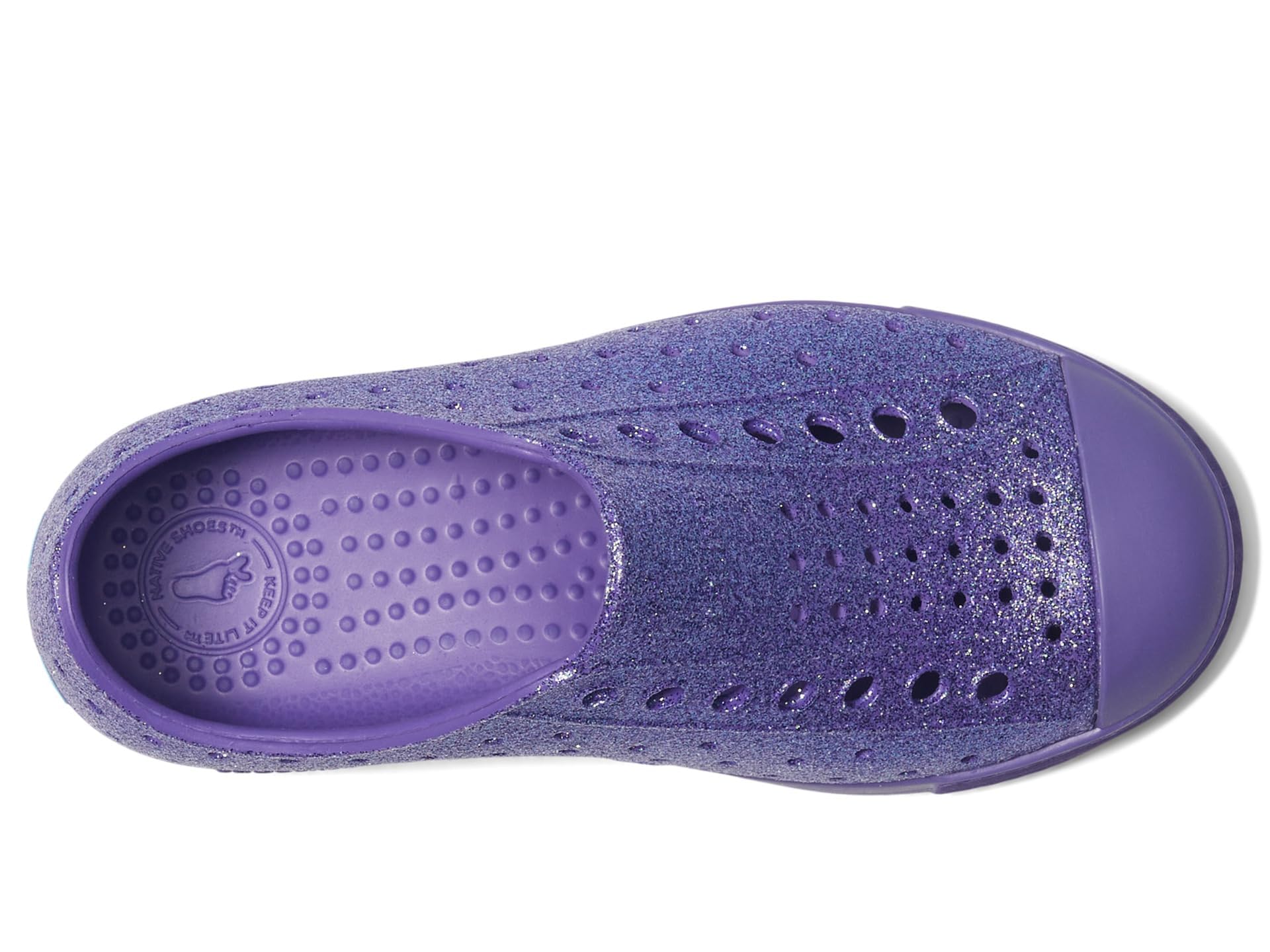 Native Shoes Jefferson Bling (Toddler) Ultra Bling/Ultra Violet 4 Toddler M