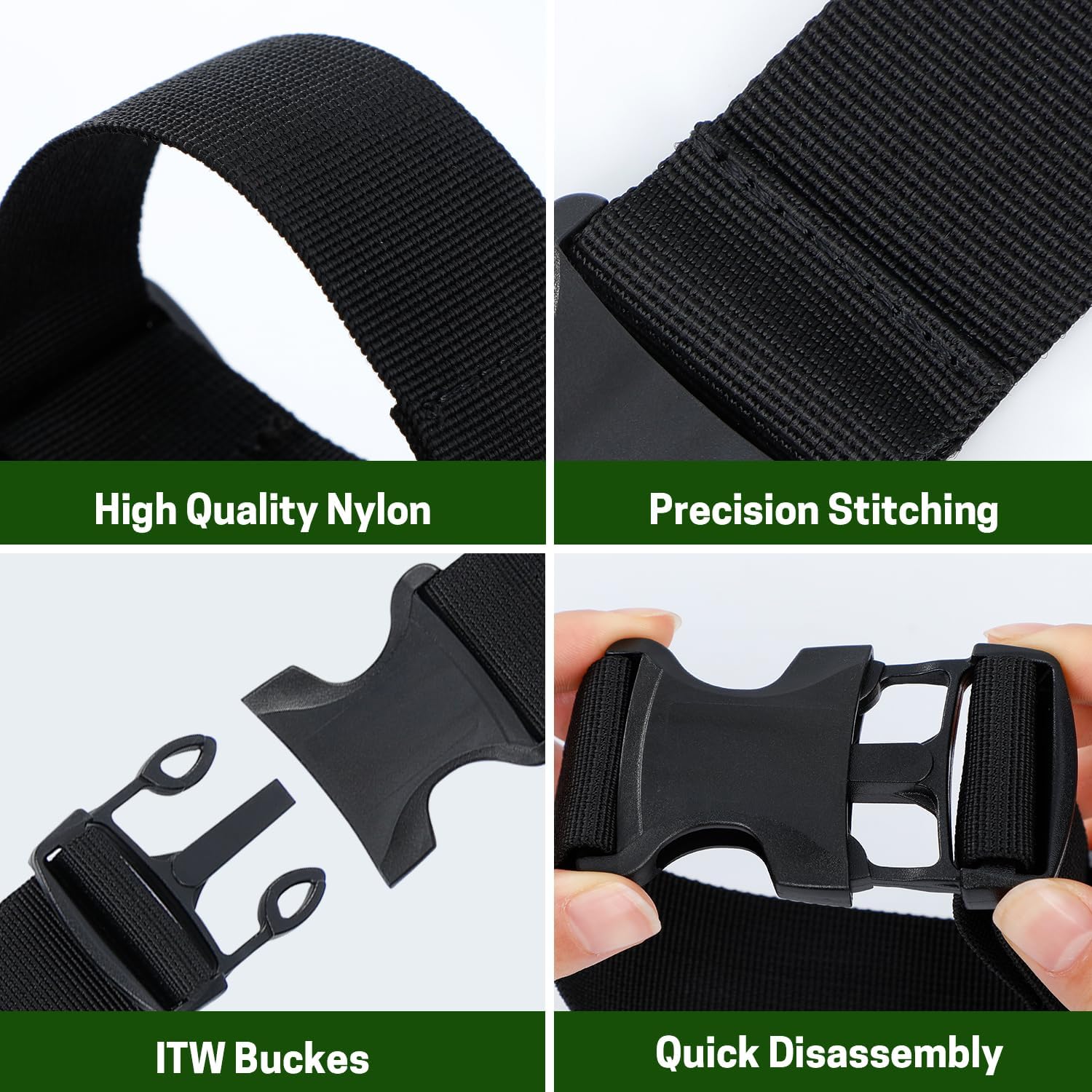 Chainsaw Chaps Apron & Chap Waist Extender, 8 Layers Chainsaw Pants, Adjustable Belt Extender Chainsaw Chaps, Fast-Click Webbing Belt Extender