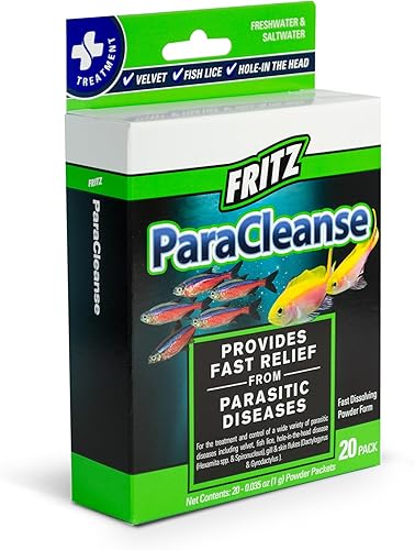 Fritz Aquatics ParaCleanse proporciona un alivio rápido de enfermedades parasitarias (20 unidades)