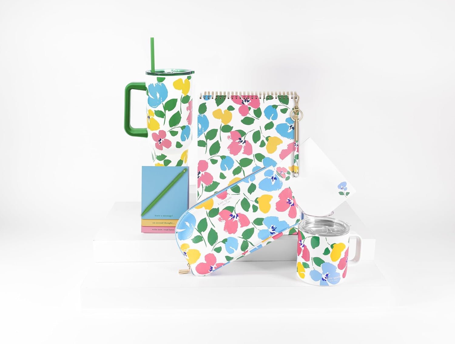 kate spade new york Stainless Steel Insulated Mug with Handle and Lid, 16 Ounce Double Wall Tumbler, Reusable Coffee Travel Mug for Hot and Cold Drinks (Painterly Bouquet) - Image 7