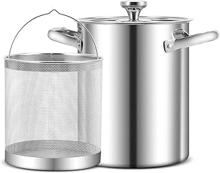 Cooking Pots,Asparagus Pot 304 Stainless Steel Vegetable Pasta Steamer Cooker with Basket and Lid, Oil Deep Fry Pan for Home Kitchen Restaurant Cooking Tool