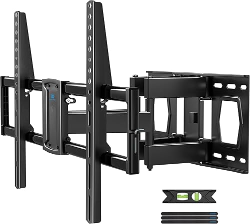 USX STAR Soporte de pared para TV de movimiento completo para televisores de 37 a 85 pulgadas, soporta hasta 132 libras, se adapta a pernos de