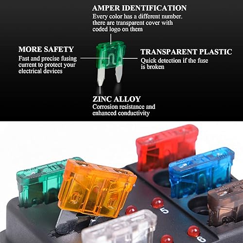 Miniatura 5 de 145 fusibles de repuesto para coche, barco, camión, SUV, automotriz, 3A, 5A, 7.5A, 10A, 15A, 20A, 25A, 30A, 35A, 40A