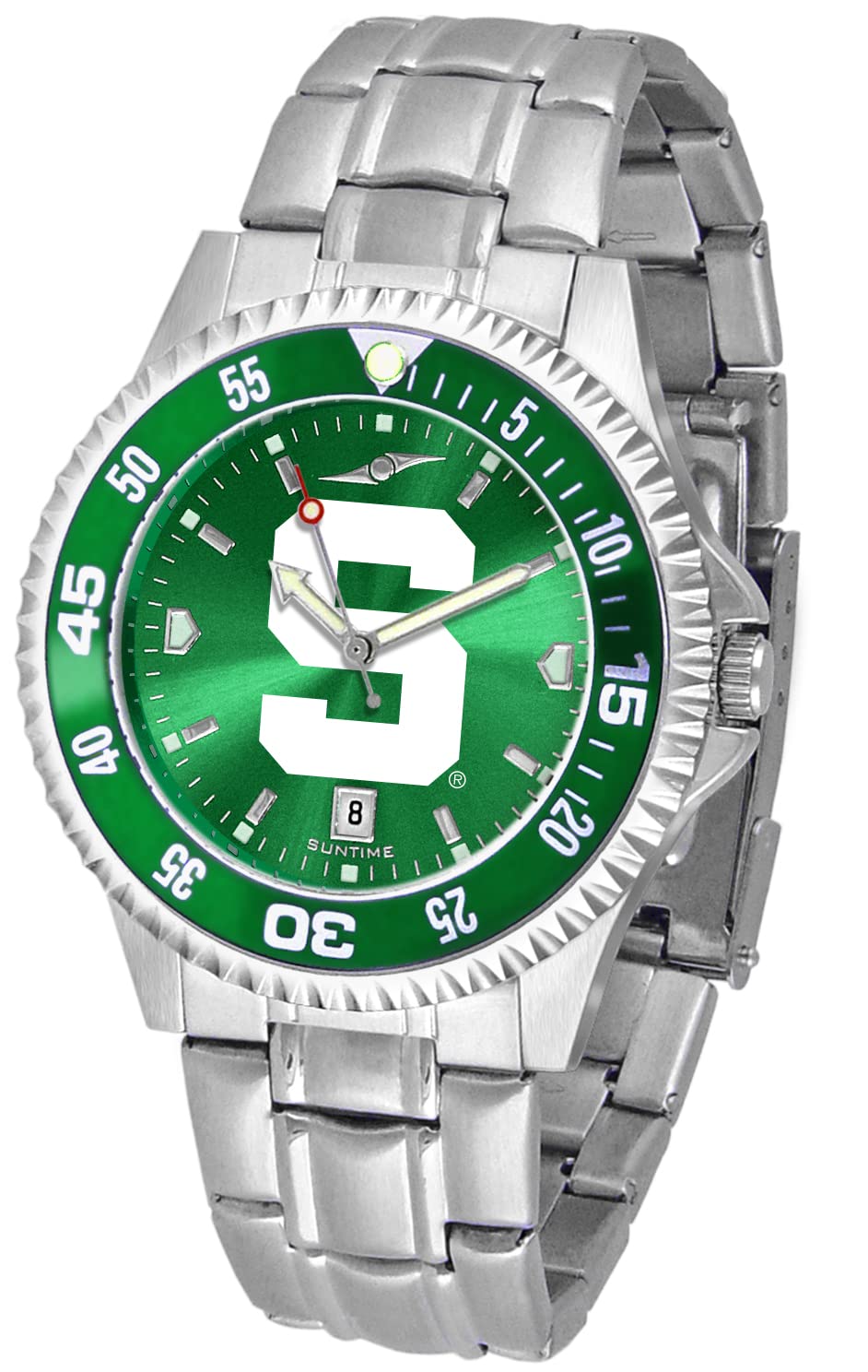 SunTime Men's Competitor 40mm Quartz Watch, 20mm Stainless Steel Strap, Team Color Dial and Bezel