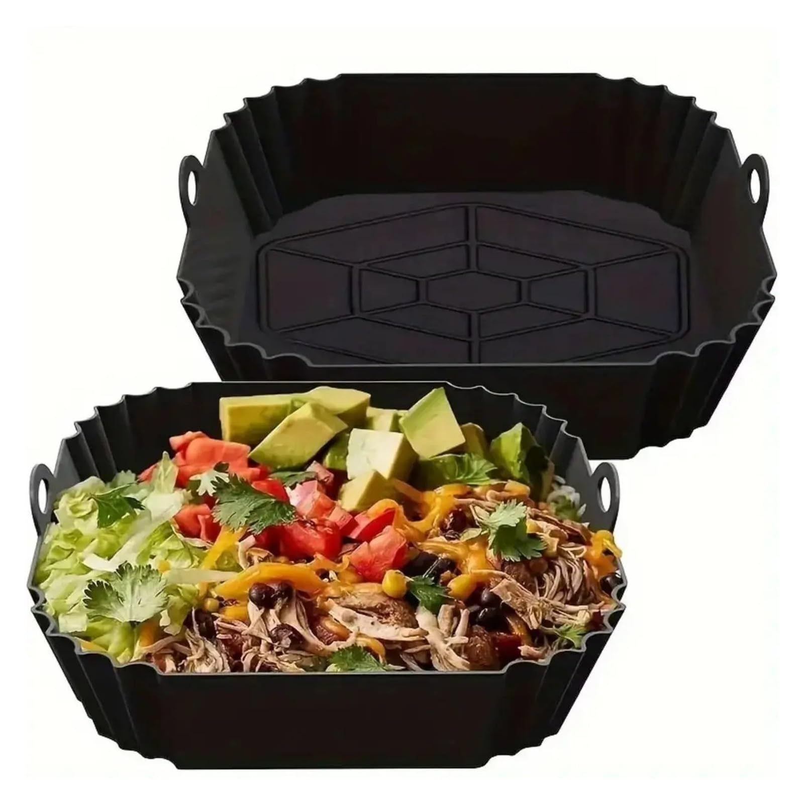 1pc Faltbare Silikon Air Fryer Liner Antihaft-Backmatte Wiederverwendbare Hitzebeständige Kochzubehör