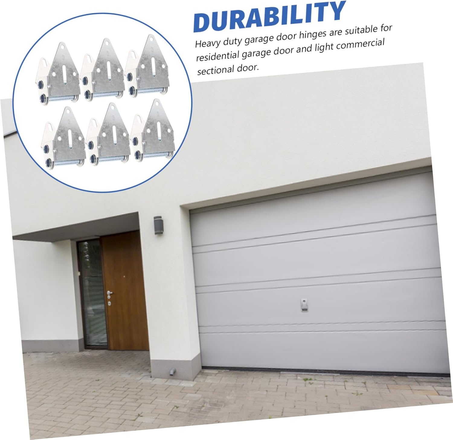 NUOBESTY 6pcs Heavy Duty Residential Garage Door Hinges Replacement Durable Garage Door Accessories for Smooth Operation and Easy Installation