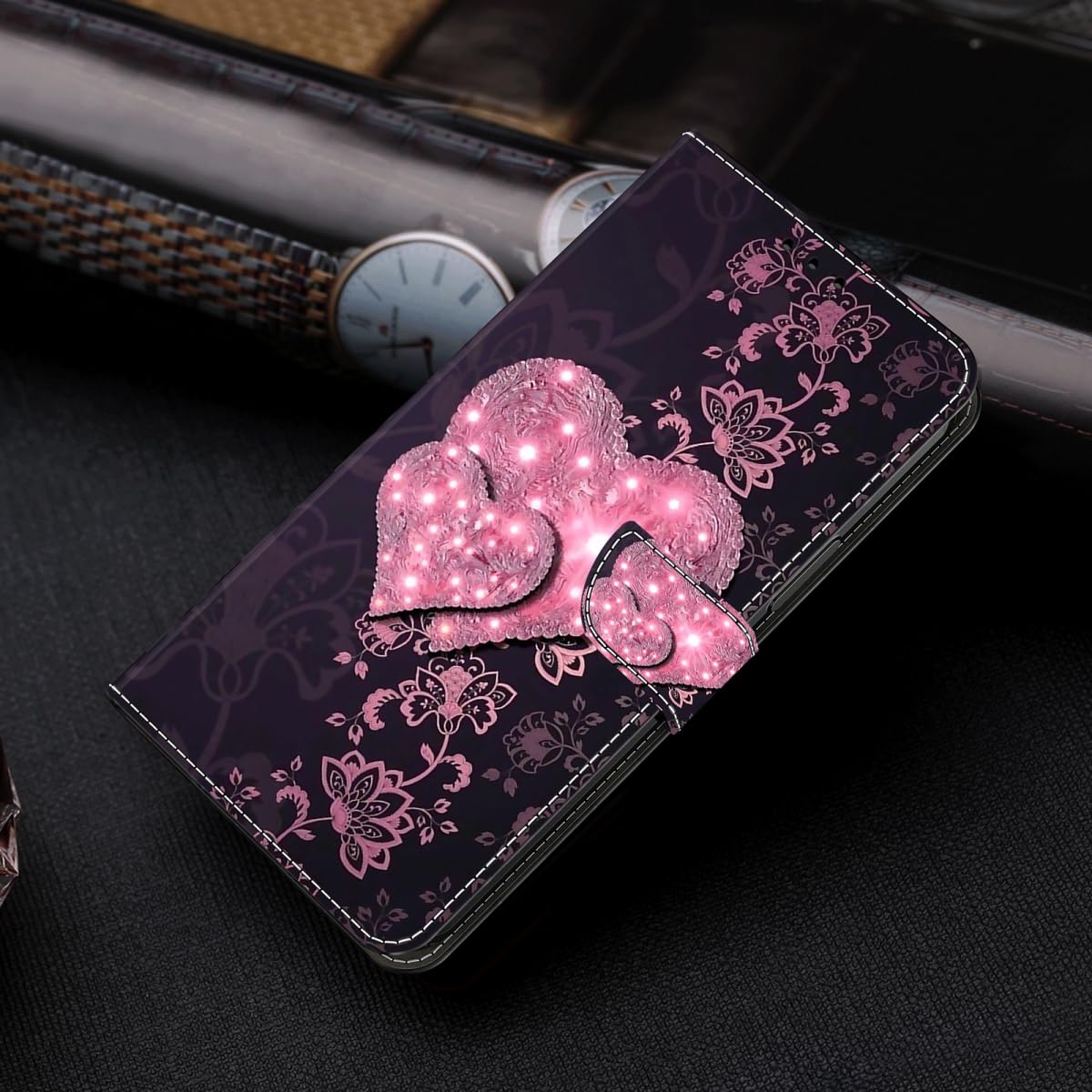 SRISHP Cover per Xiaomi Redmi Note 9, Flip Custodia Portafoglio Caso Libro Pelle PU e TPU Silicone Antiurto Cover per Redmi Note 9, Nero