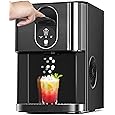 Aeitto Nugget Ice Maker Countertop, Pellet Ice Machine Soft Chewable Ice 40lbs/Day, One-Click Operation, Auto Self-Cleaning Crushed Ice Makers Stainless with Scoop for Home/Kitchen/Office (Grey)