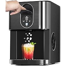 Aeitto Nugget Ice Maker Countertop, Pellet Ice Machine Soft Chewable Ice 40lbs/Day, One-Click Operation, Auto Self-Cleaning Crushed Ice Makers Stainless with Scoop for Home/Kitchen/Office (Grey)