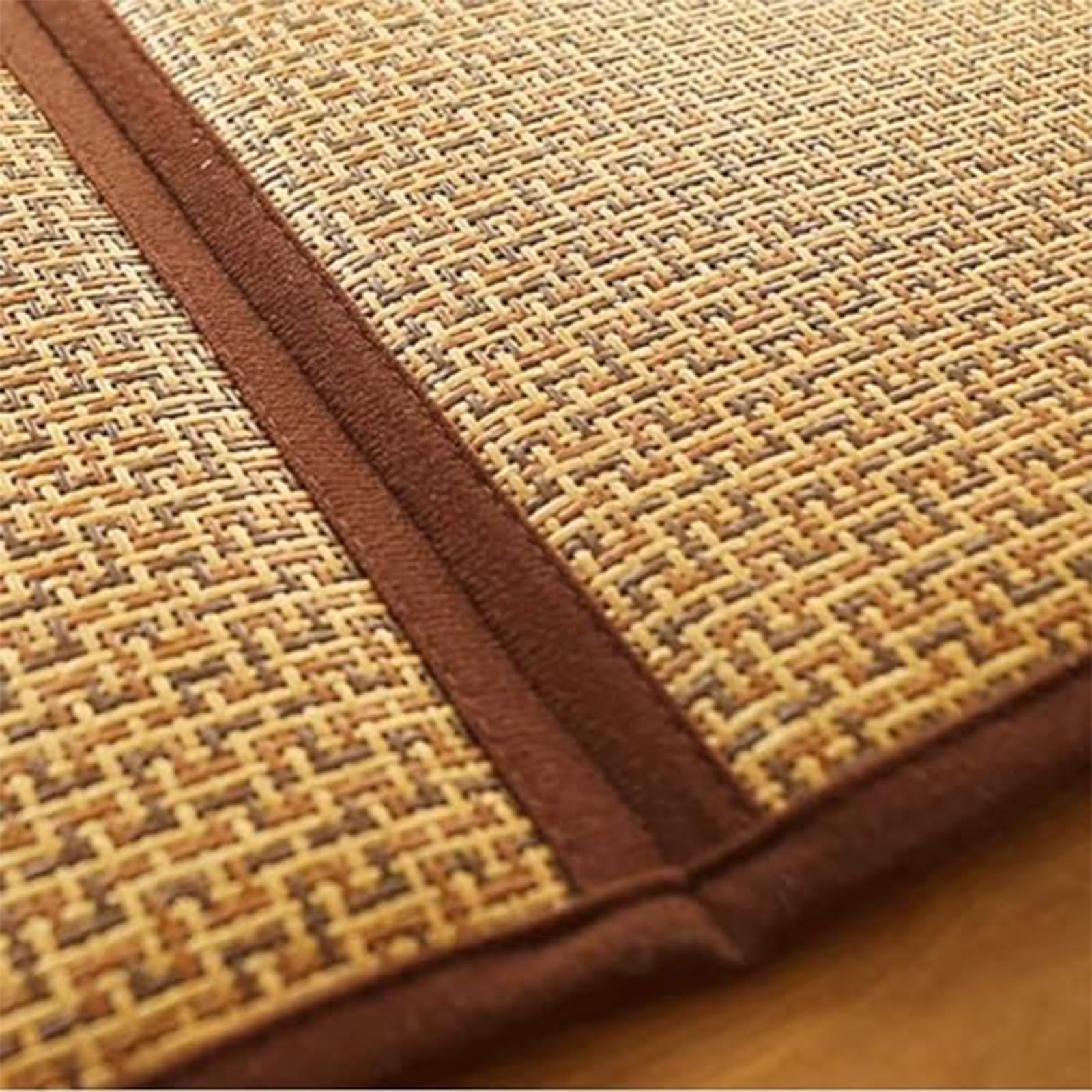 Tatami Traditionnel Japonais, Tapis De Sol en Rotin, Antidérapant et Respirant, Tatami Carré Pliable pour Salon et Espace De Jeu (Bébés),F,8pcs