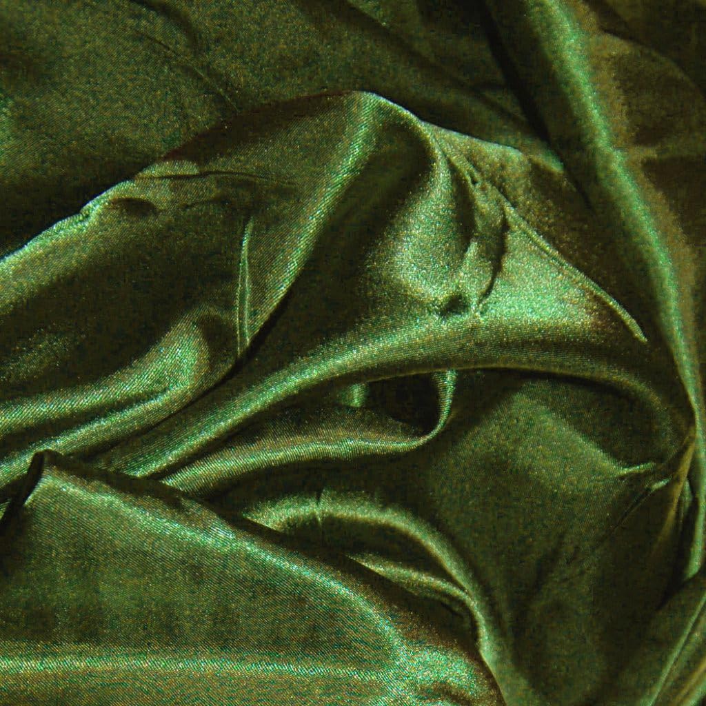 CQL Satin Fabric by The Metre – 60 Inch Wide Satin Roll for Wedding Dresses, Bespoke Tailoring & Decoration Projects – Soft, Smooth, Silk-Like Finish(Olive,5 Metre)