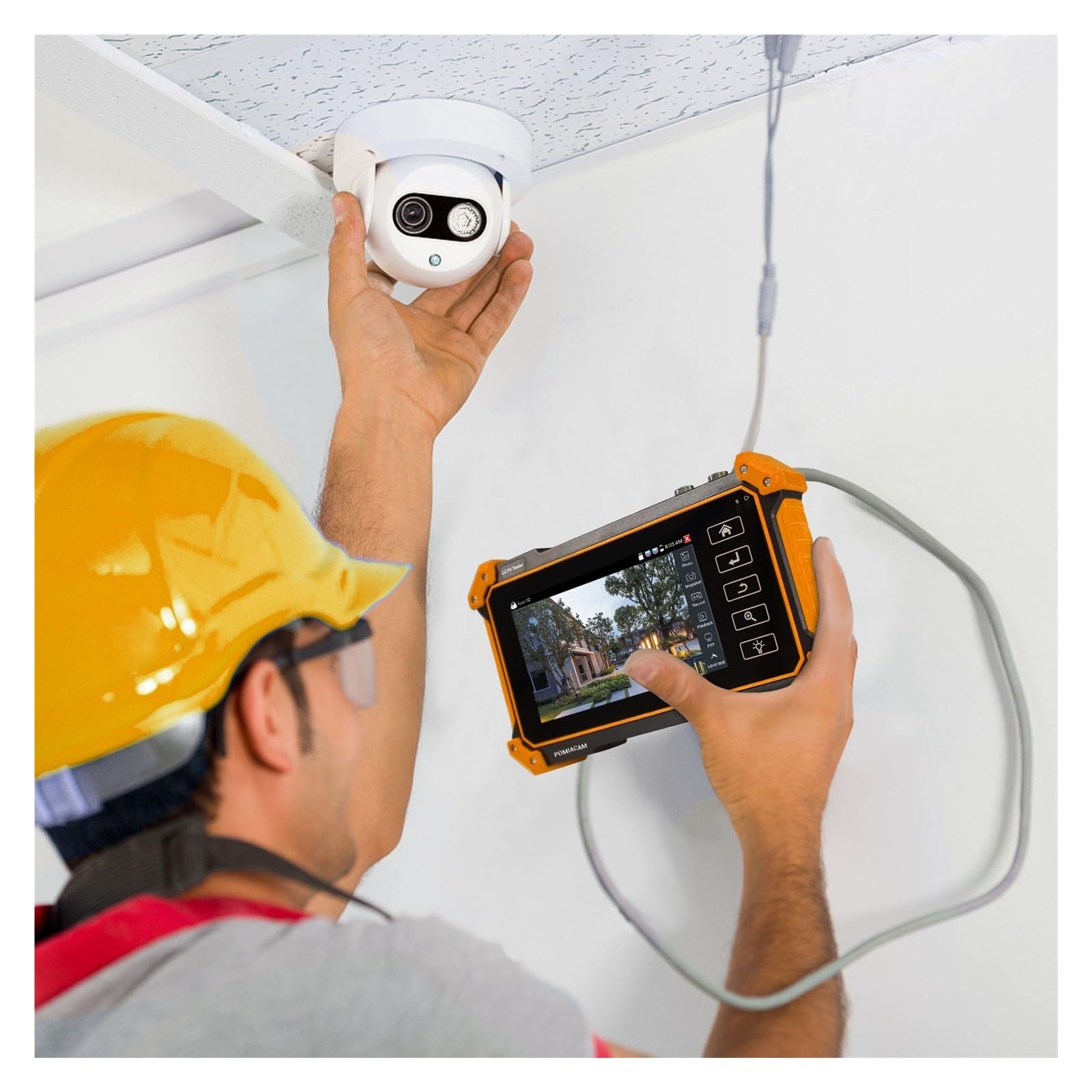 Tester CCTV, Profesjonalny Tester IPC-52RC Plus Tester CCTV 5 Cali 6 W 1 Pełny 8MP IP CVI TVI AHD SDI Analogowy Z Wejściem Kabla Tracer 4k,Lekki