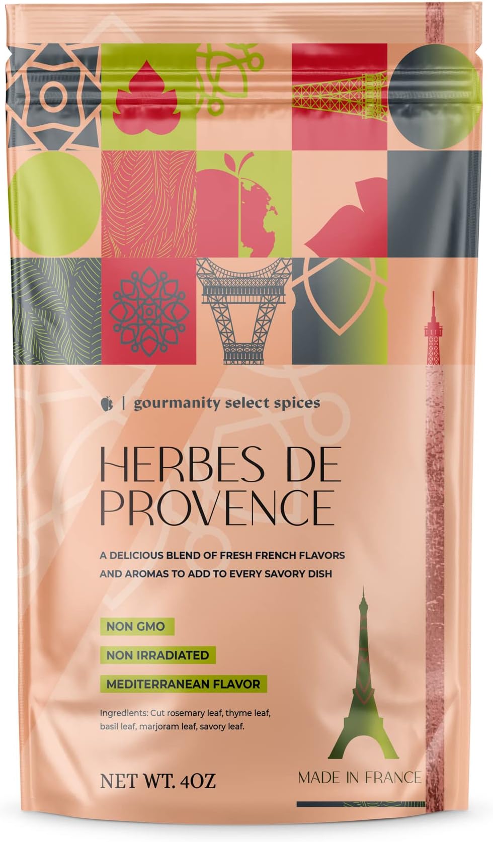 Trader Joe's Herbes de Provence Spice Mix Jar with Attached Spoon. 2.2 Oz