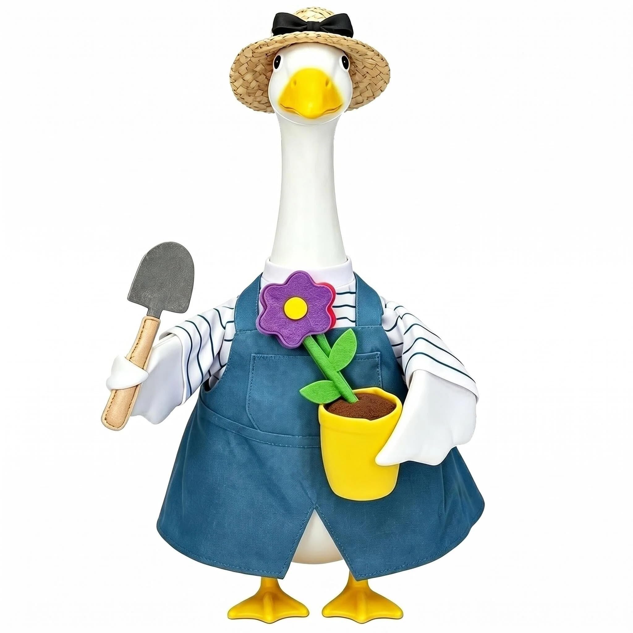 Porch Goose Summer Outfits, with Hat,Fit 23 Inch Lawn Goose Statue Garden (Gardener)