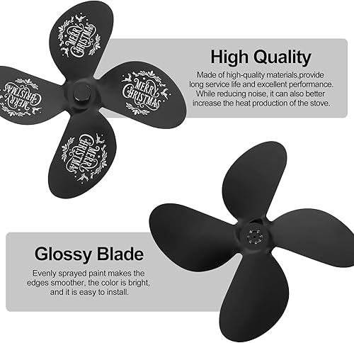 Miniatura 2 de CONBOLA Cuchilla de ventilador de estufa de leña alimentada por calor, aspas reemplazables para ventilador de chimenea, hecho de material de
