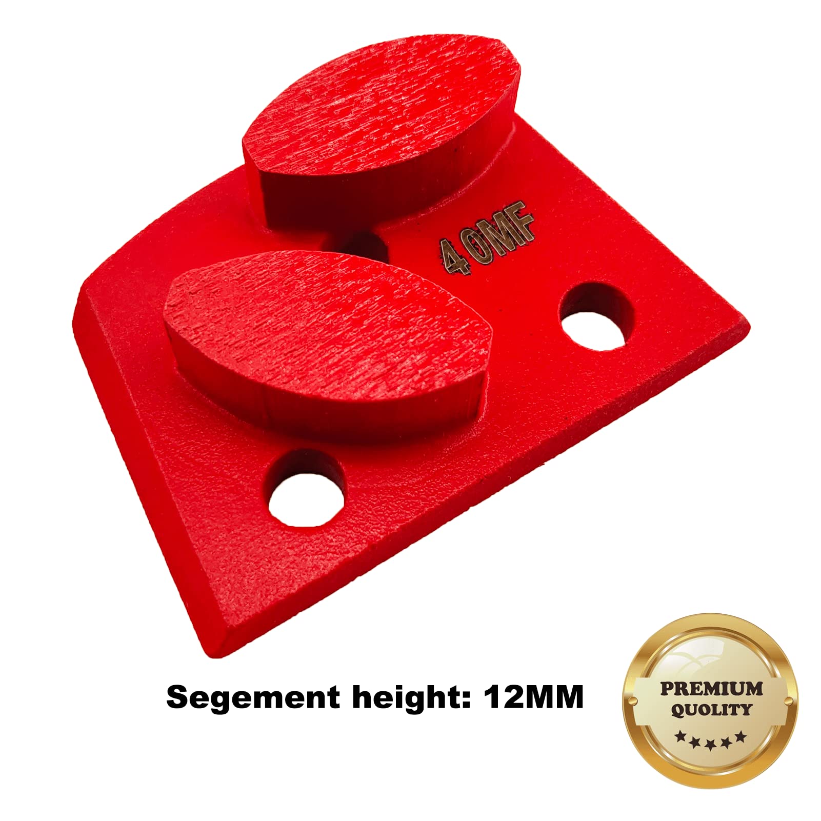 Globaldragon 9 Pcs Pro Lavina Diamond Grinding Shoes Medium Bond, 40 Grit, Red, For Lavina Floor Grinding Machine