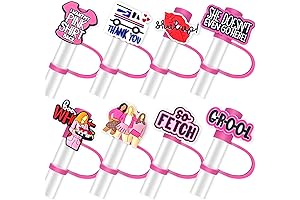 8Pcs Girls Straw Toppers for Mean Girls Tumblr