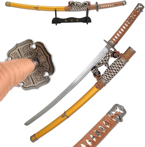 Miniatura 16 de Snake Eye Tactical Clásica - Espada samurái Katana de dos tonos con soporte de exhibición