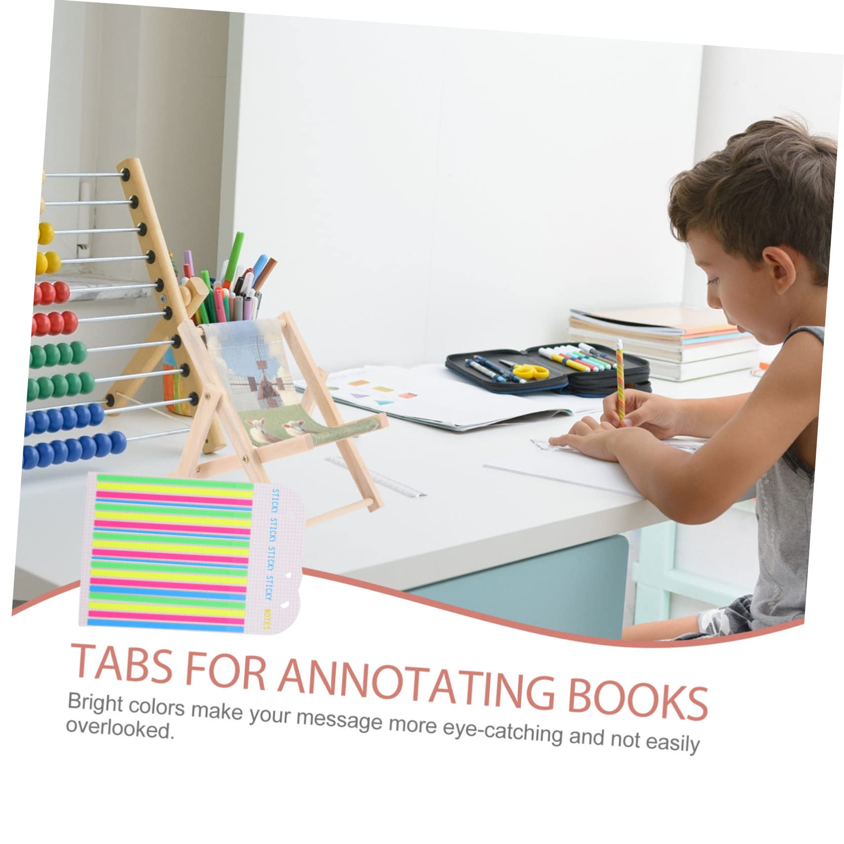 LALAFINA 5pezzi Titolo Libri Di Indicatori Adesivi Colorati Per Annotazioni Strisce Trasparenti Rimovibili Per Evidenziare Frasi Ufficio e Scuola
