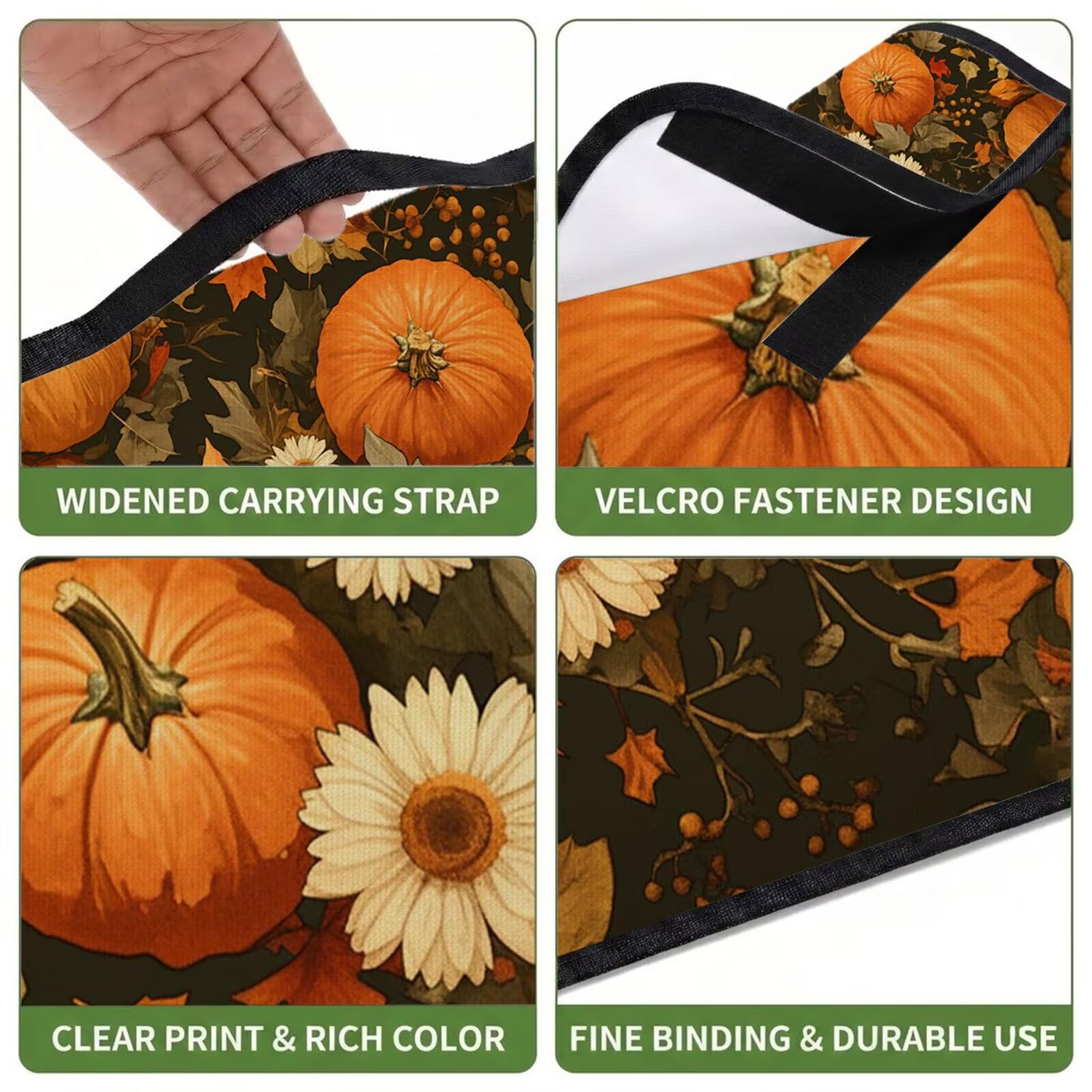 Coperta de Picnic Grande 200x200 cm, Campagna Manta Picnic Impermeable Anti-Sabbia Manta de Playa Pieghevole, Outdoor Picnic Blanket per Spiaggia, Camping, Giardino, Trekking - Zucca FZ-213