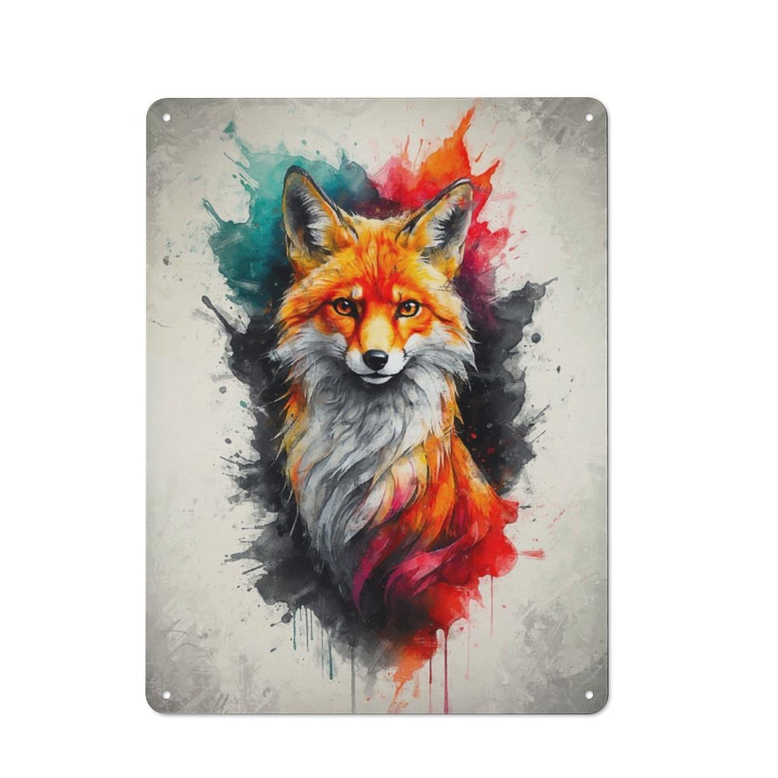 Foxy Palette Retro-style Tin Sign 40x30cm for Café Or Restaurant, for Cooler-season Styling in Café And Restaurant