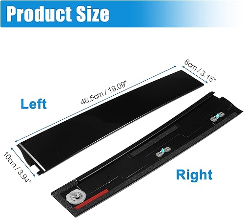 Miniatura 7 de X AUTOHAUX Par de paneles de pilar B para puerta de pilar del conductor, lado exterior del parabrisas del pasajero para Cadillac Escalade ESV para