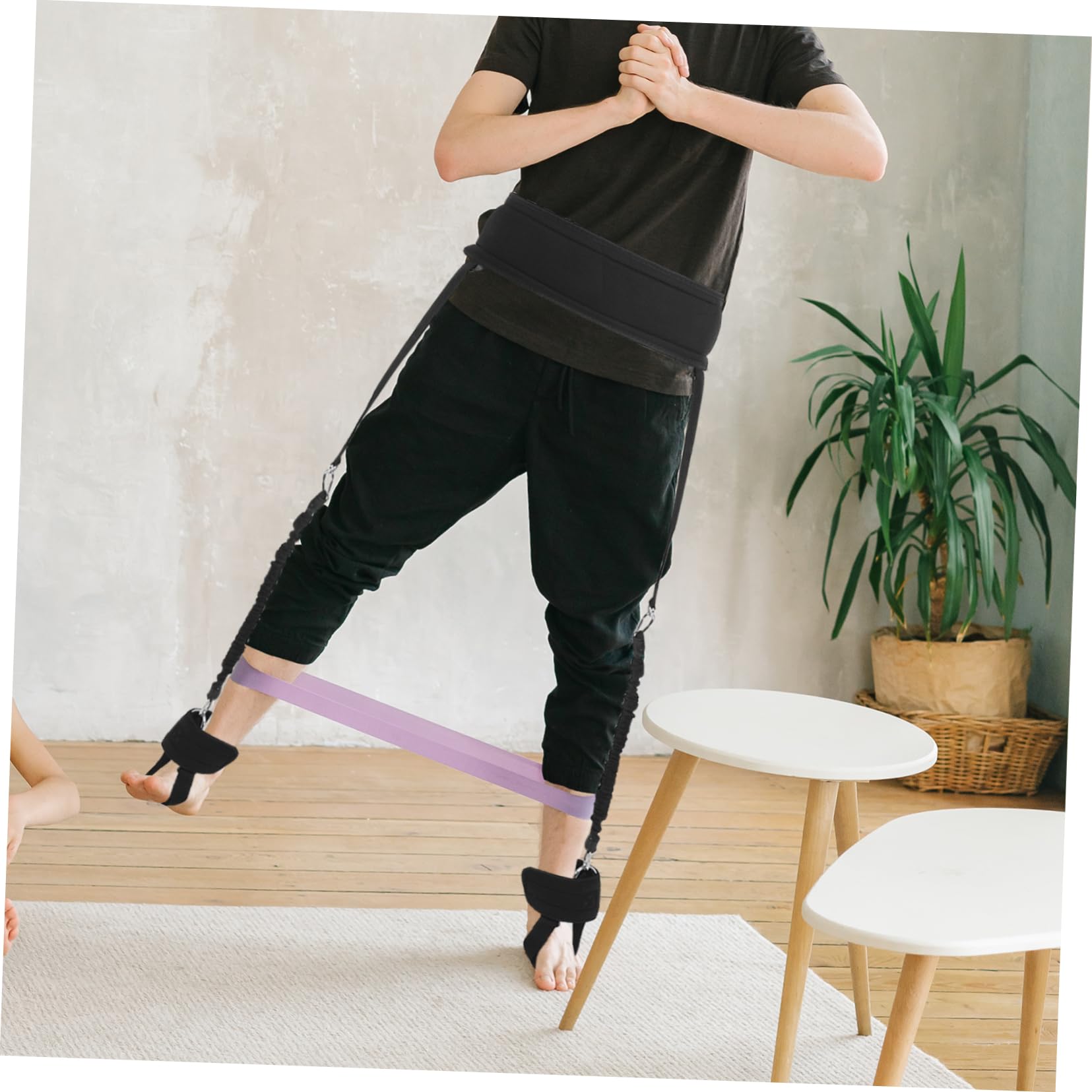 Milisten Klimmzug Band Satz für Fitnessstudio und Zuhause Widerstandsbänder für Fitnessstudios Schwarz für Bein und Hüfttraining