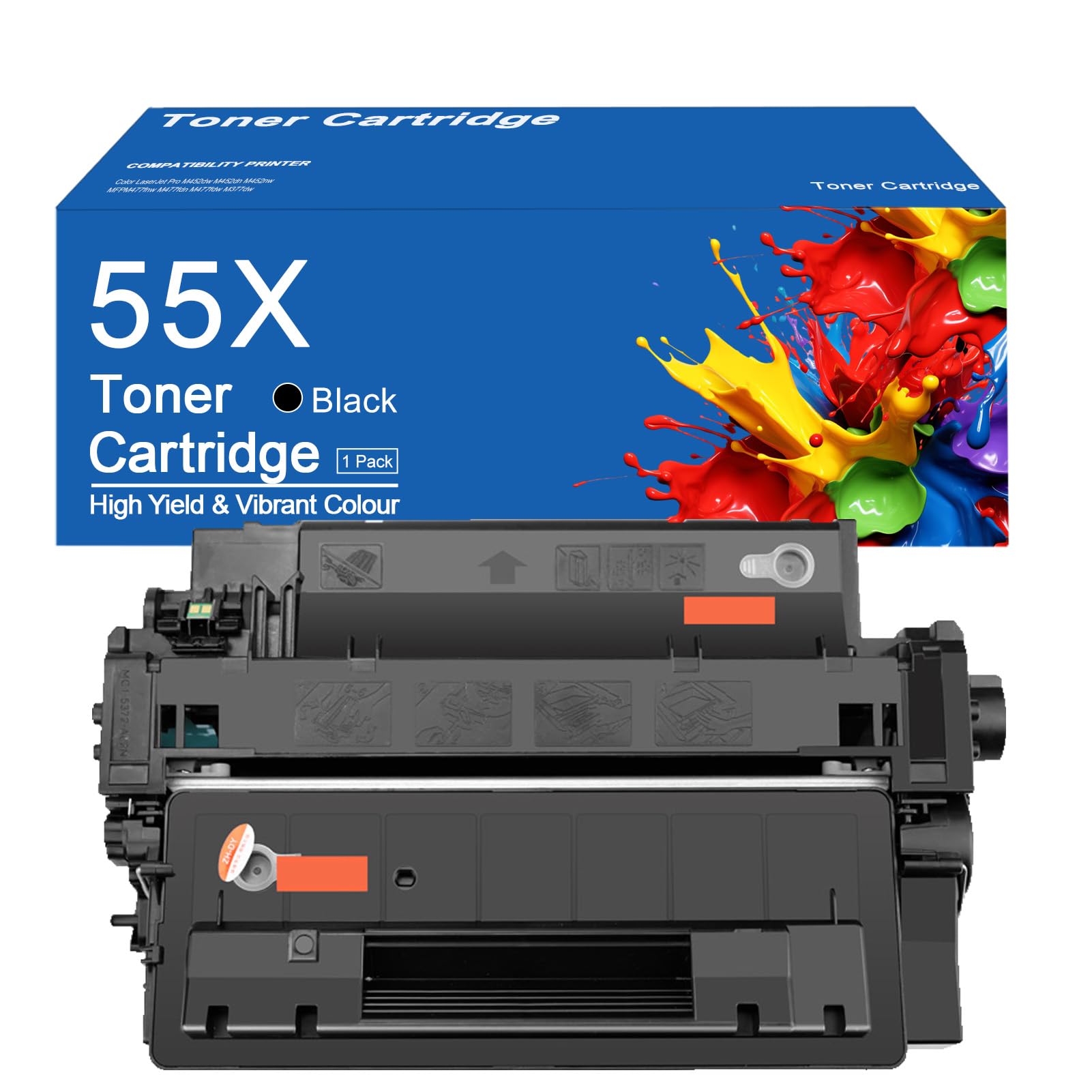 55X Toner Cartridge Compatible for HP 55X CE255X Black Toner Cartridges Work for HP Laserjet P3015 P3015D P3015N P3015X P3015dn P3010 Enterprise 500