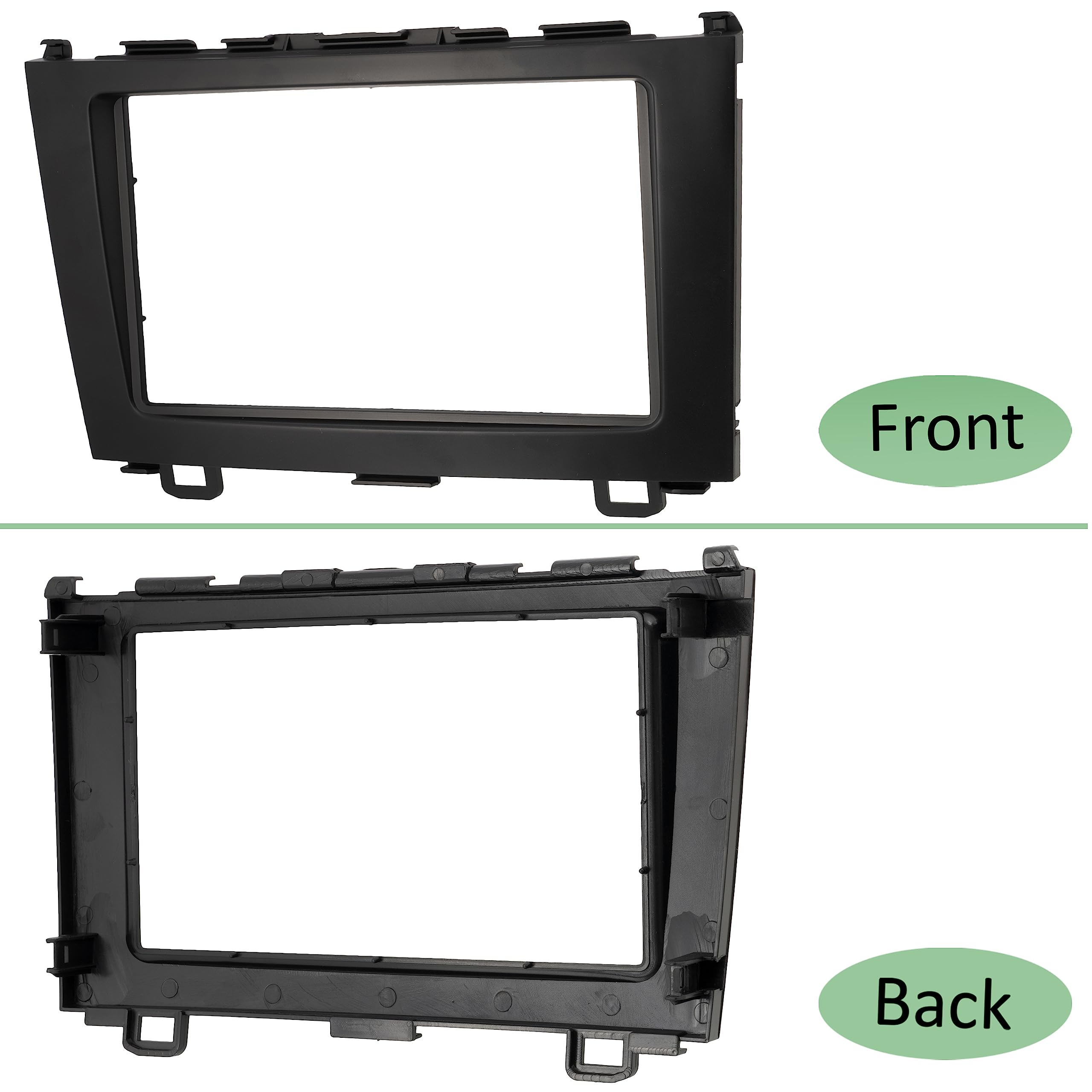 AERZETIX - C42708 - Mascherina telaio adattatore 2 DIN per autoradio - in plastica - compatibile con Honda CR-V 2007-2011